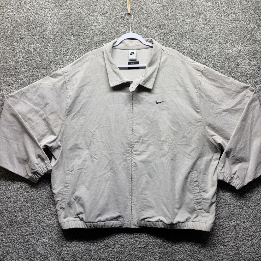 Nike Retro Embroidered Corduroy Collar Zip-Up Long-Sleeve 3XL Jacket DX9070-012